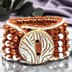 Cinnamon Roll Beaded Bracelet