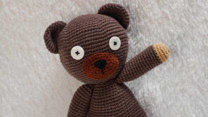 Mr Bean teddy bear crochet doll amigurumi pattern