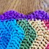 Rainbow wavy baby blanket