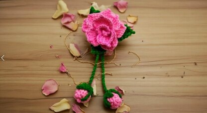 3D Crochet Flower Bag Charm & Keychain Pattern (PDF + Video Tutorial)