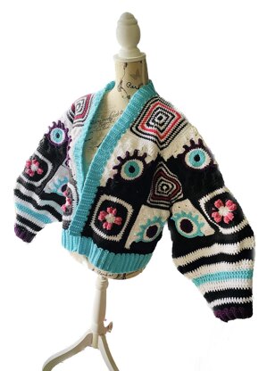 Eye Spy Crop Cardi [SML - LGE]