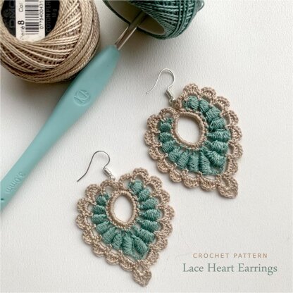 Heart Earrings | Crochet Pattern
