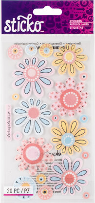 Sticko Vellum Stickers - Crazy Daisies