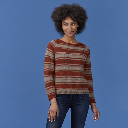 Silverthorne Pullover - Sweater Knitting Pattern For Women in Tahki Yarns Gunnison by Tahki Yarns