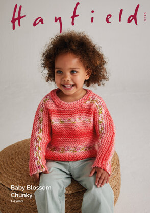 Flower Show Sweater In Hayfield Blossom Chunky - 5573P - Downloadable PDF