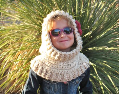 Hooded Cowl with Flower