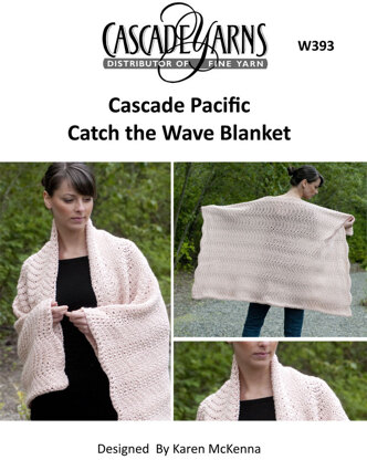 Cascade Yarns W393 Catch the Wave Blanket (Free)