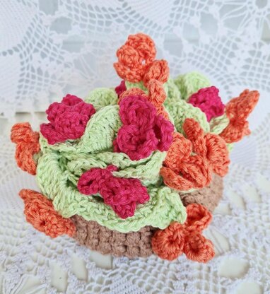 A Basket of Flower Coasters