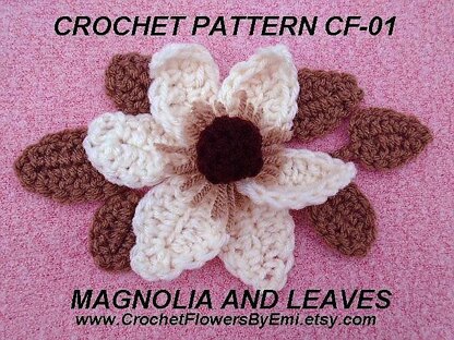 CF01 Magnolia Flower and Leaves