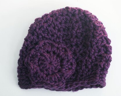 Chunky Flower Beanie Hat