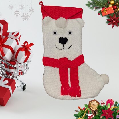 Polar Bear Christmas Stocking