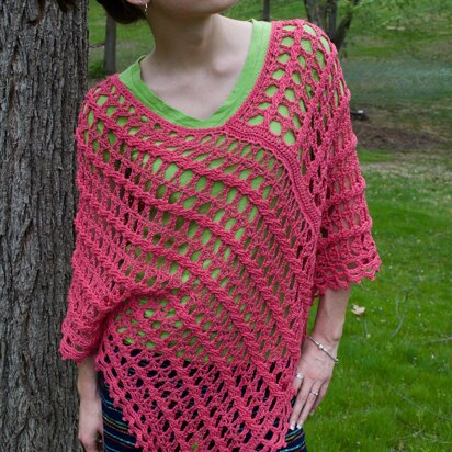 Summer Cabled Poncho