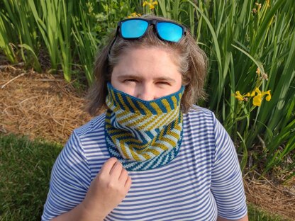 Arrow Striped Cowl