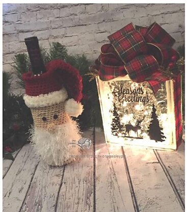 Santa Wine Bottle Gift Bag