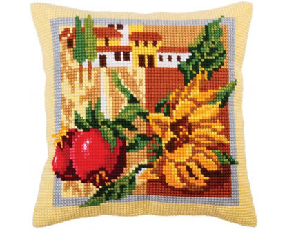 Collection D'Art Tuscany Sunflower Cross Stitch Cushion Kit - Multi