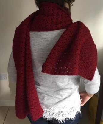 Easy Peasy Claret Shawl