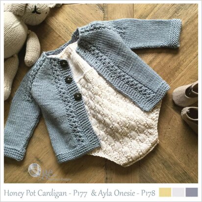 Romper & Cardigan - Honey Pot P177 + P178