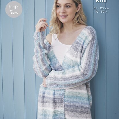 Ladies Cardigans Knitted in King Cole Bramble DK - 5649 - Downloadable PDF