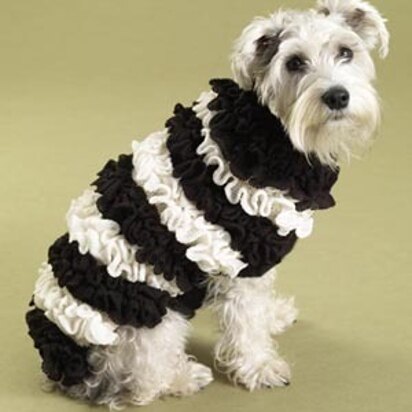 Ruffrageous Dog Sweater  in Lion Brand Wool-Ease - 60476