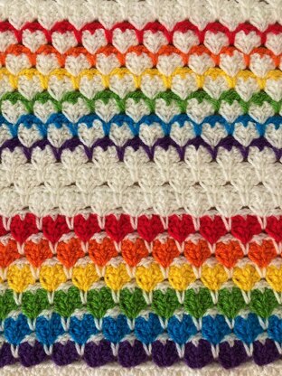 Rainbow little hearts blanket by HueLaVive