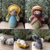 Nativity Scene Christmas Dolls Mary Joseph Baby Jesus Crib Donkey and Sheep Manger Creche Krippe amigurumi crochet pattern