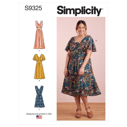 Simplicity Misses' and Women's Dress with Length and Sleeve Variations S9325 - Sewing Pattern