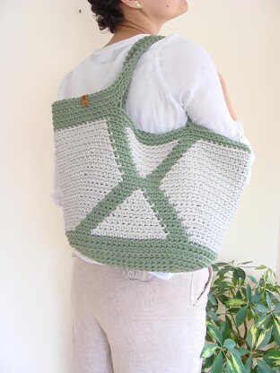 Geometric Basket Bag