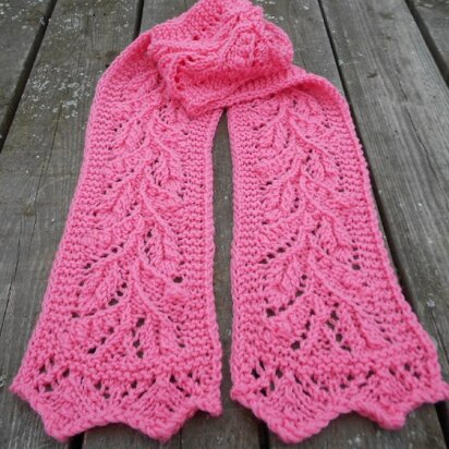 Leaf and Bud Lace Scarf