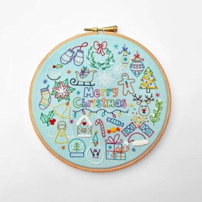 Ohsewbootiful 24 Days of Advent, Christmas Embroidery Kit Embroidery Kit - 6in