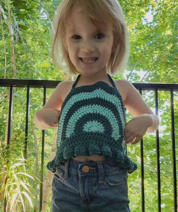 Crochet Top Pattern Crochet Crop Top Pattern Beginner Crochet Halter Top Pattern Summer Crochet Pattern Kids Crochet Top Pattern Frill Top