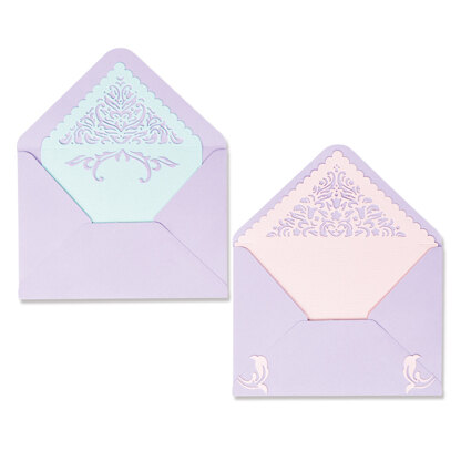 Sizzix Thinlits Die Set Lace Envelope Liners by Lisa Jones