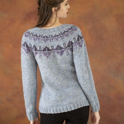 Women's Jumper Reflecting Pool in Universal Yarn Fibra Natura Kingston Tweed - Downloadable PDF