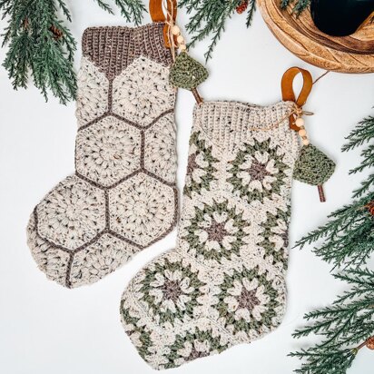 Hexagon Granny Stocking