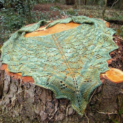 Butterfly forest shawl