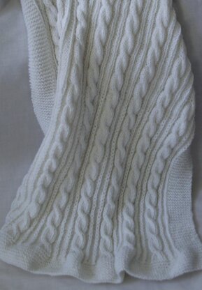 Lovely Cabled Baby Blanket