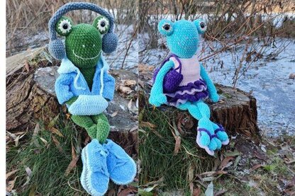 Crochet pattern Frog + crochet all clothes