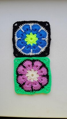 African Floral Granny Squares