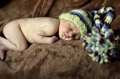 Chunky Striped Stocking Prop Hat