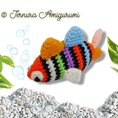 Multicolored fish Amigurumi