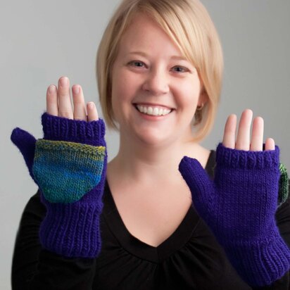 Pop-Top Mittens - knitting pattern