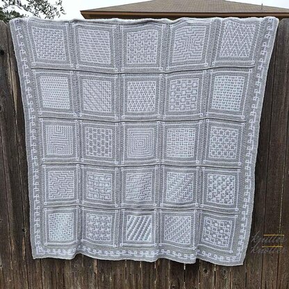 Zuri Tunisian Mosaic Blanket CAL