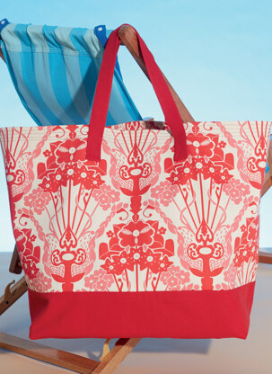 McCall's Misses' Lined Tote Bags with Contrast Variations M7611 - Paper Pattern Size One Size Only