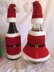 DK straight needles knitting pattern Santa and Elf Christmas wine bottle hat jacket & dress