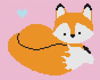 Girl Baby Fox Love Afghan