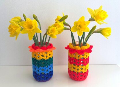 Flower top jar cover I by HueLaVive