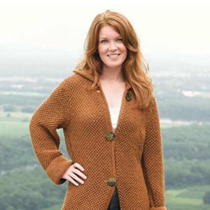 233 Landslide Long Coat - Knitting Pattern for Women in Valley Yarns Northampton