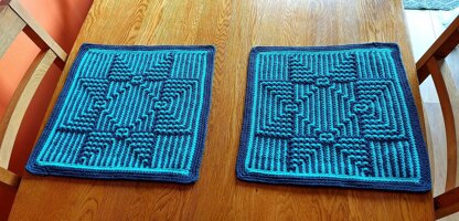 Stars & Stripes Mosaic Crochet Table Runner