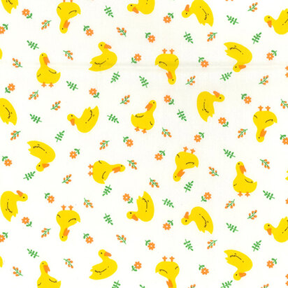 Rose & Hubble Cotton Poplin Printed - Duck Ivory
