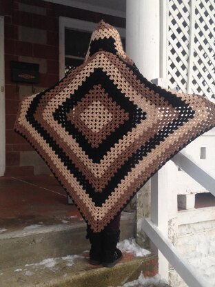 Granny Square Hooded Afghan