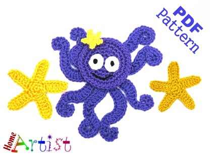 Octopus + Sea Star Applique